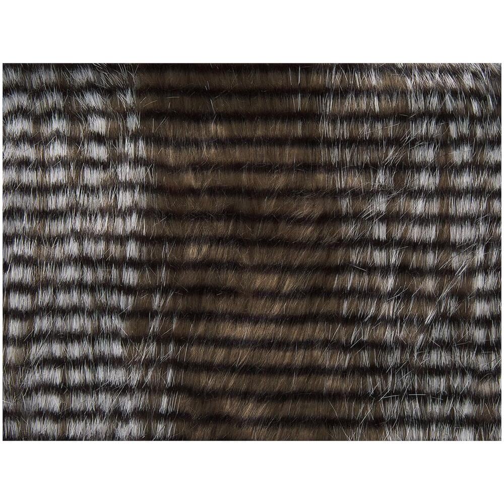 Coperta Di Plaid 150 X 200 Cm Marrone E Bianca Asdad - Foto 2