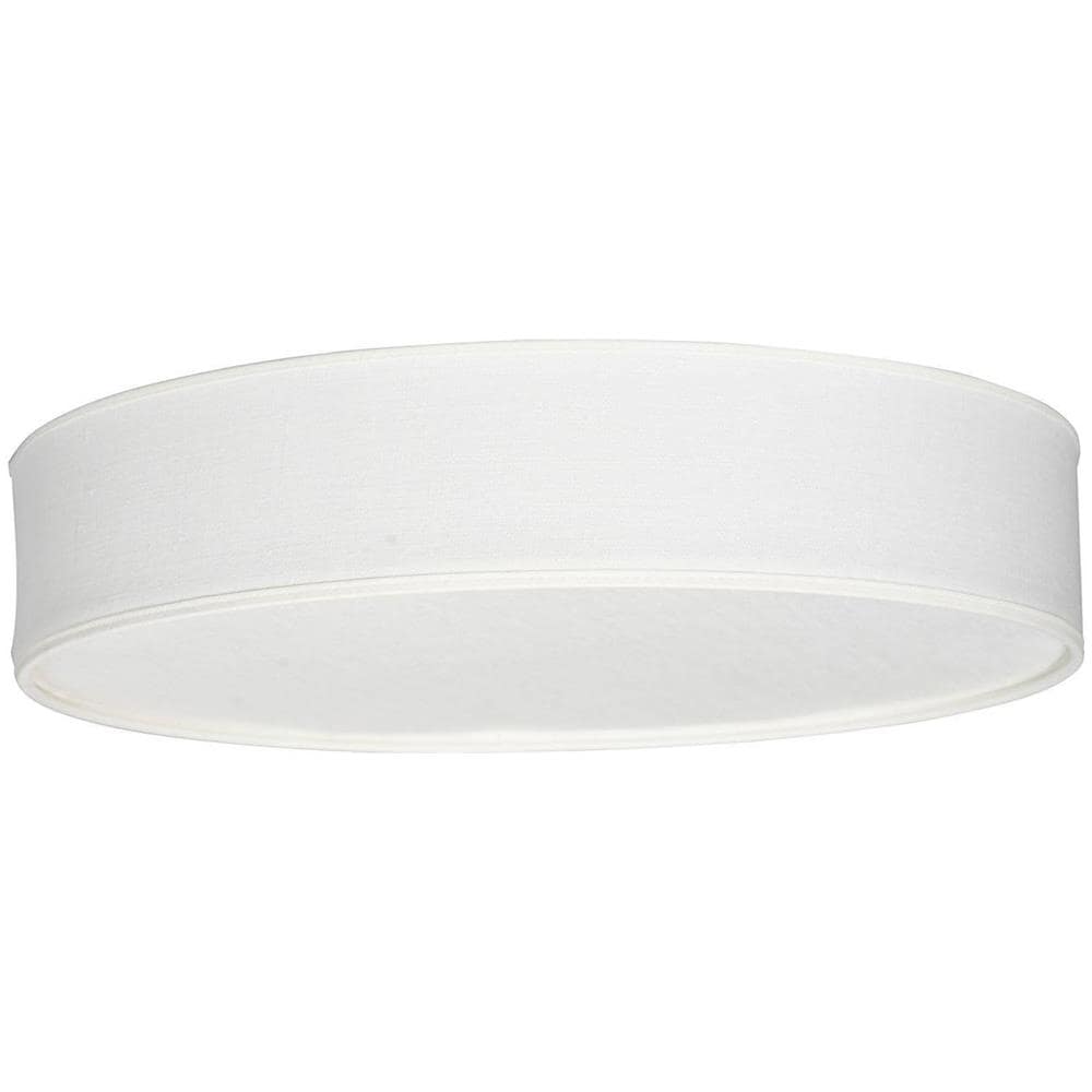 Plafoniera Led 1 Luce Flush Lino Bianco, Attacco E27 - Foto 1
