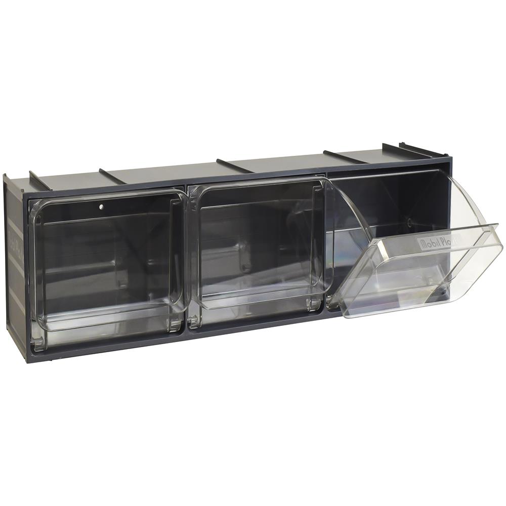 Cassettiera Modulare 3 Cassetti Crystal Box - Modello Cb50/3s - Grigio Scuro - Foto 1