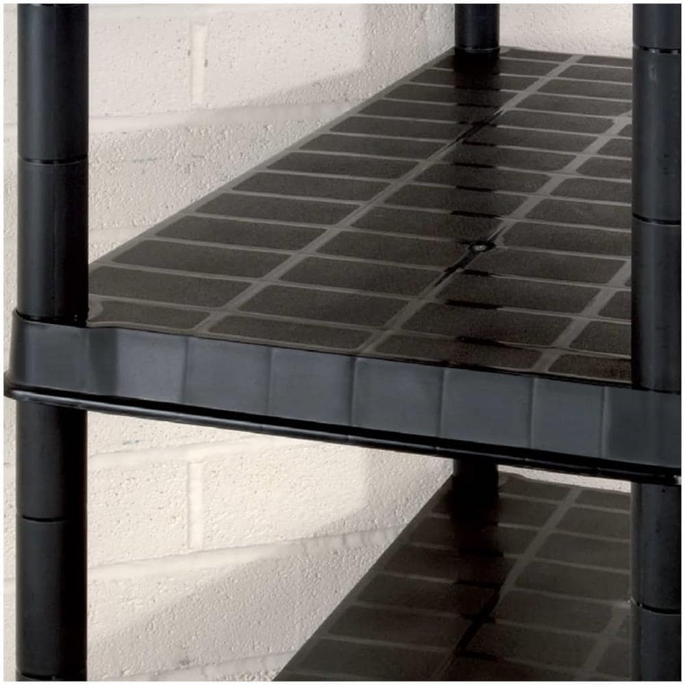 Scaffale A 5 Ripiani Nero 170x40x185 Cm In Plastica - Foto 2