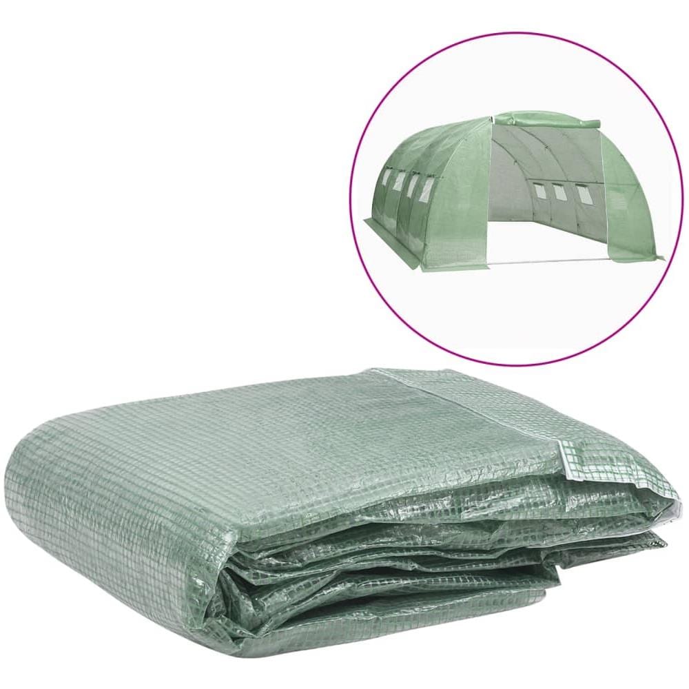 Telo di Ricambio per Serra (16 m²) 400x400x200 cm Verde - Foto 1