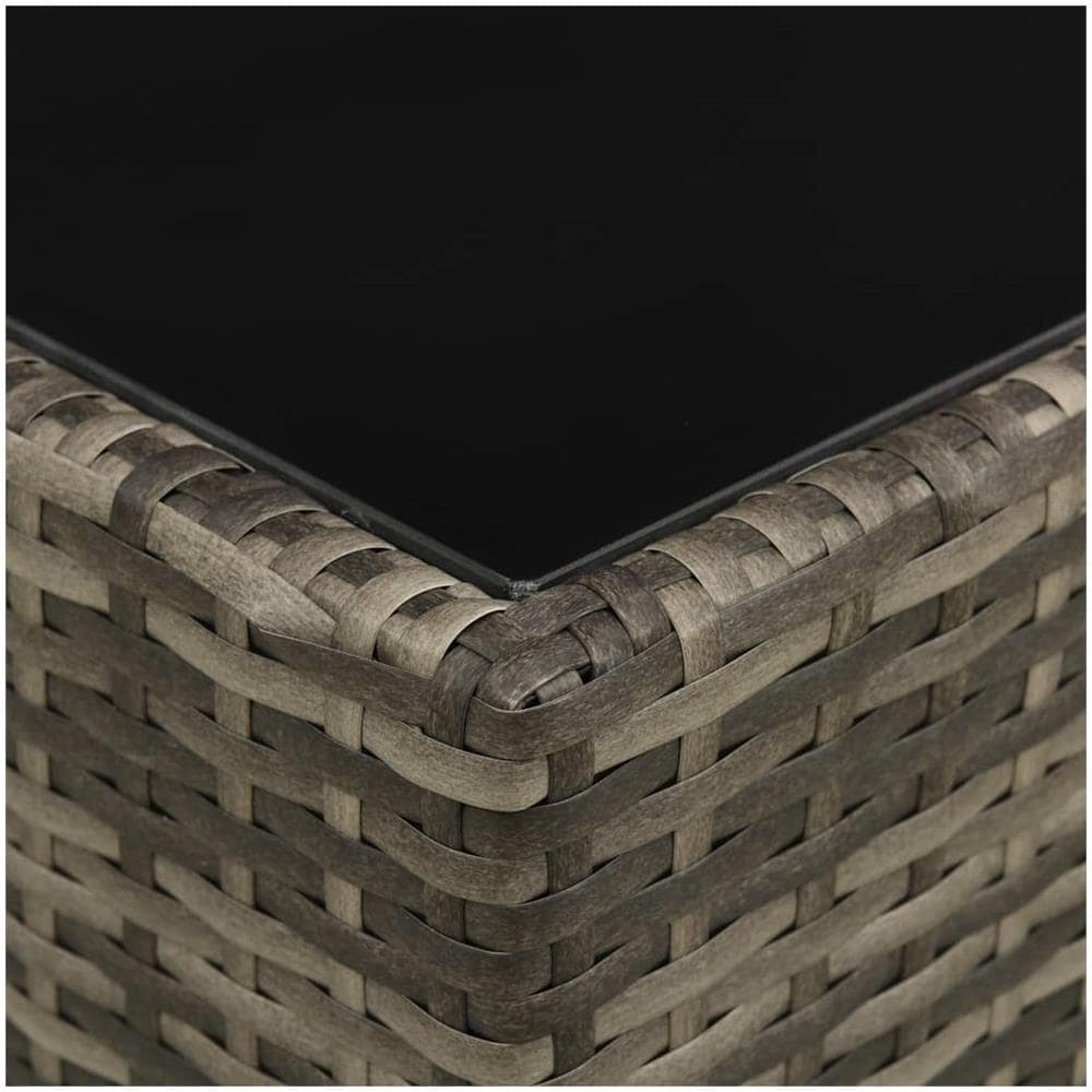 Set Divani da Giardino 4 pz con Cuscini in Polyrattan Grigio - Foto 3