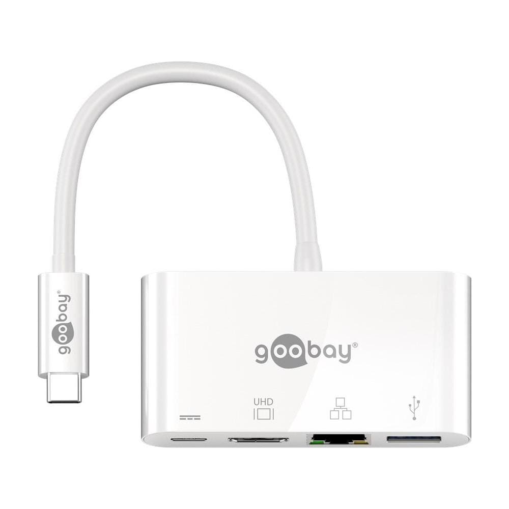 62105 USB-C USB-C, USB 3.0, RJ45, HDMI Bianco cavo di interfaccia e adattatore - Foto 1