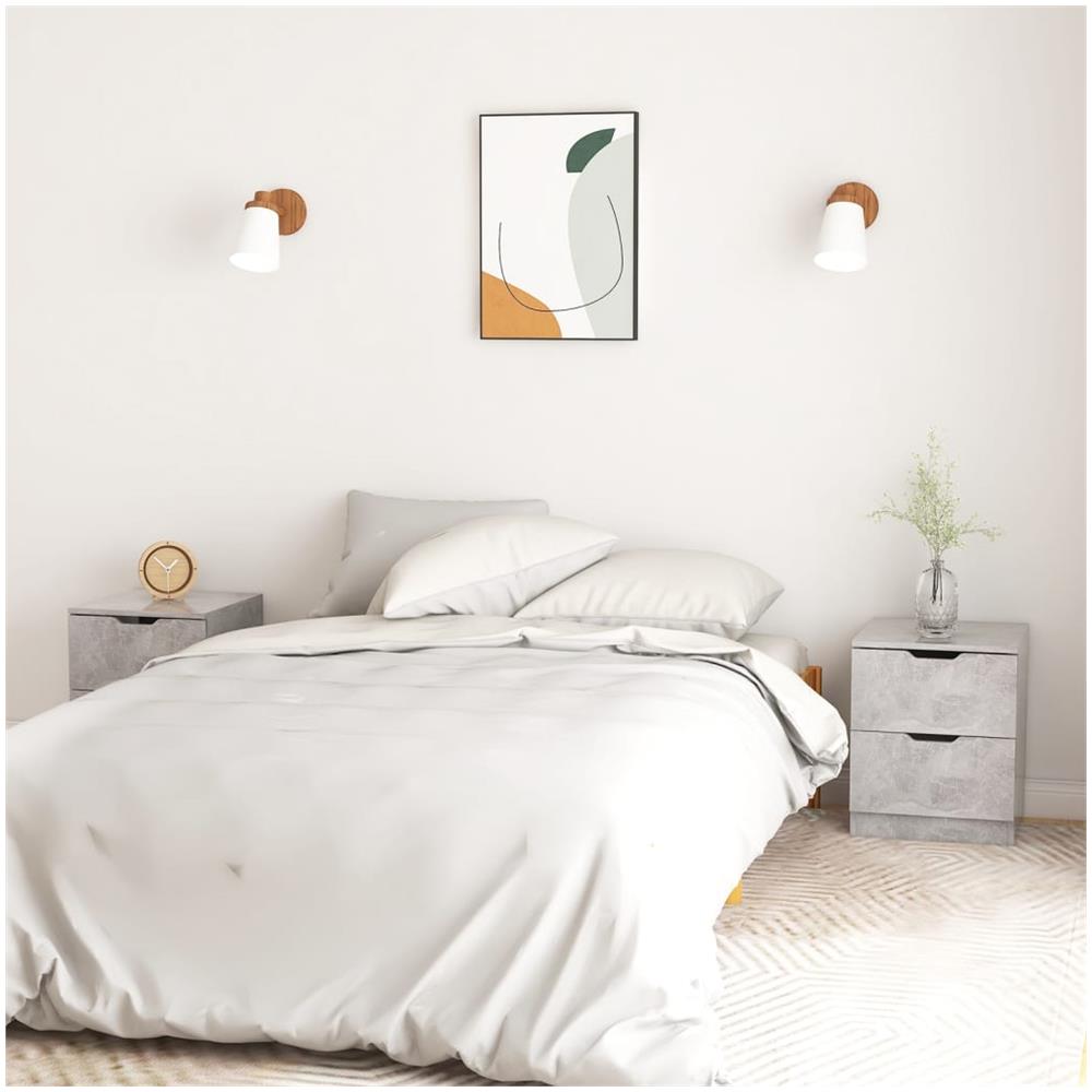 Comodini 2 Pz Grigio Cemento 40x40x50 Cm In Truciolato - Foto 1