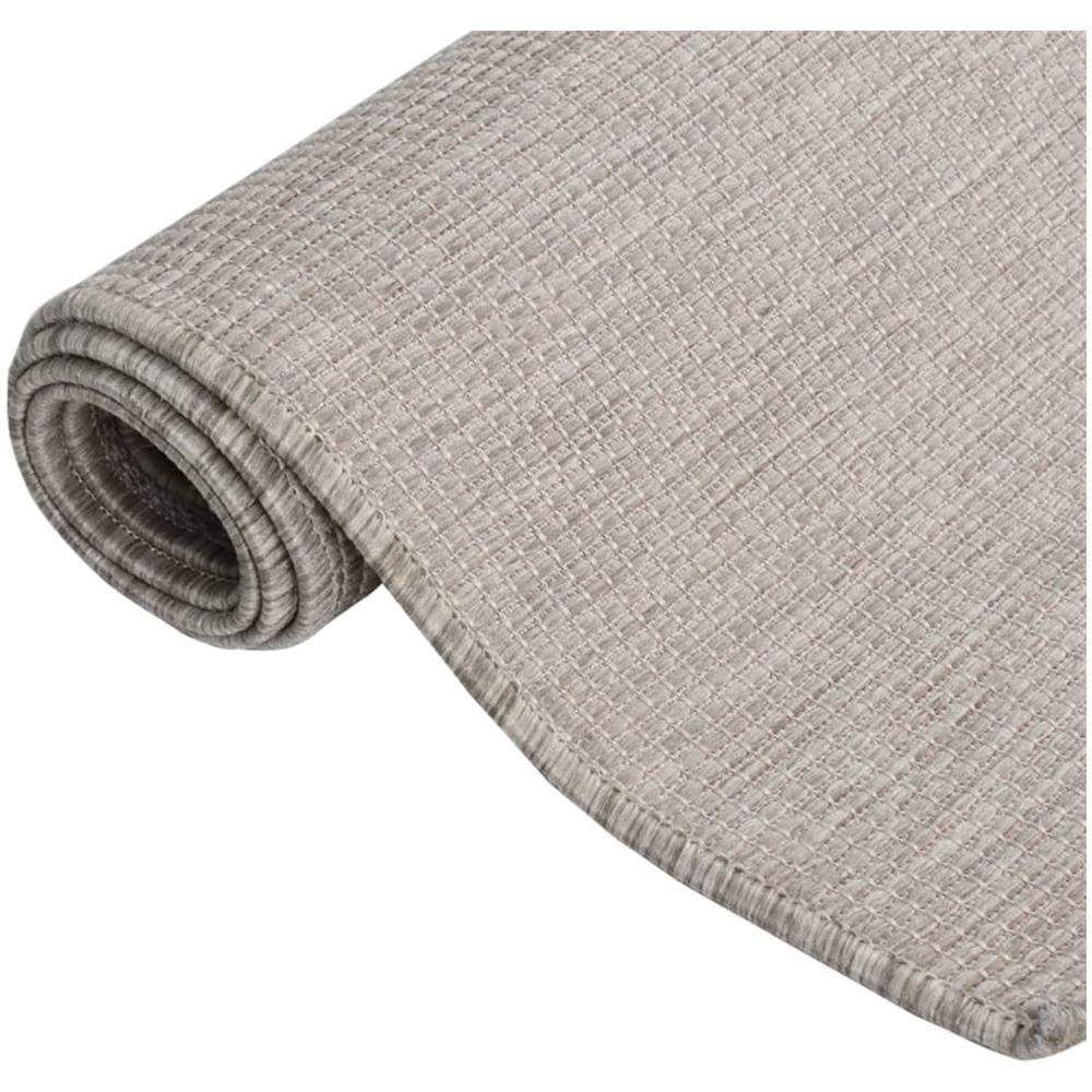 Tappeto Da Esterni A Tessitura Piatta 160x230 Cm Tortora - Foto 3