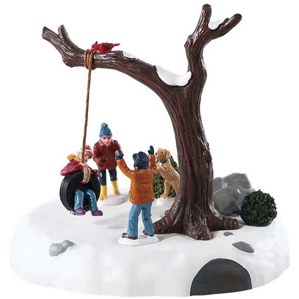Bambini Con Altalena Lemax Decorazione Natale Multicolore - Foto 1