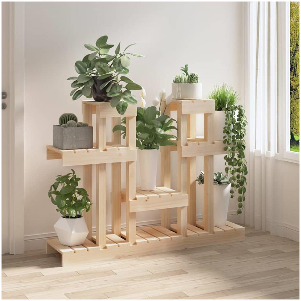 Supporto per Piante 104,5x25x77,5 cm in Legno Massello di Pino - Foto 2
