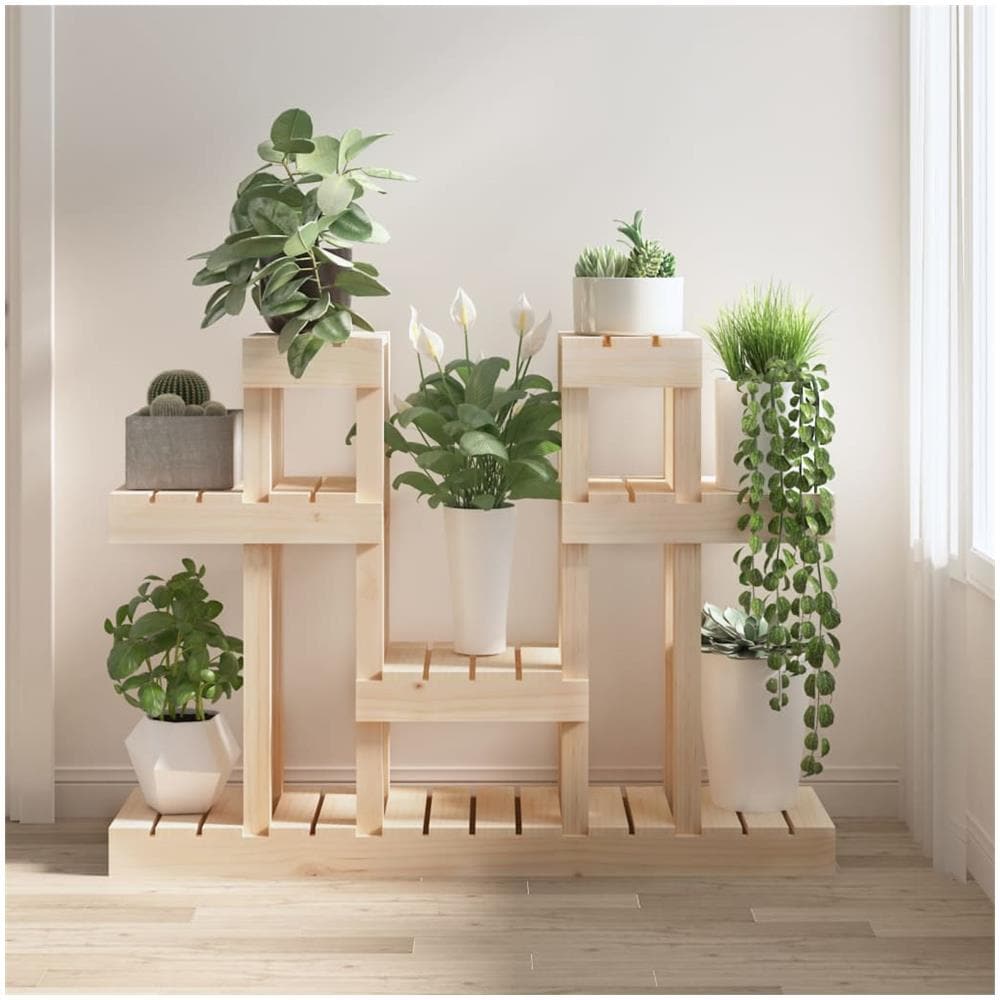 Supporto per Piante 104,5x25x77,5 cm in Legno Massello di Pino - Foto 1