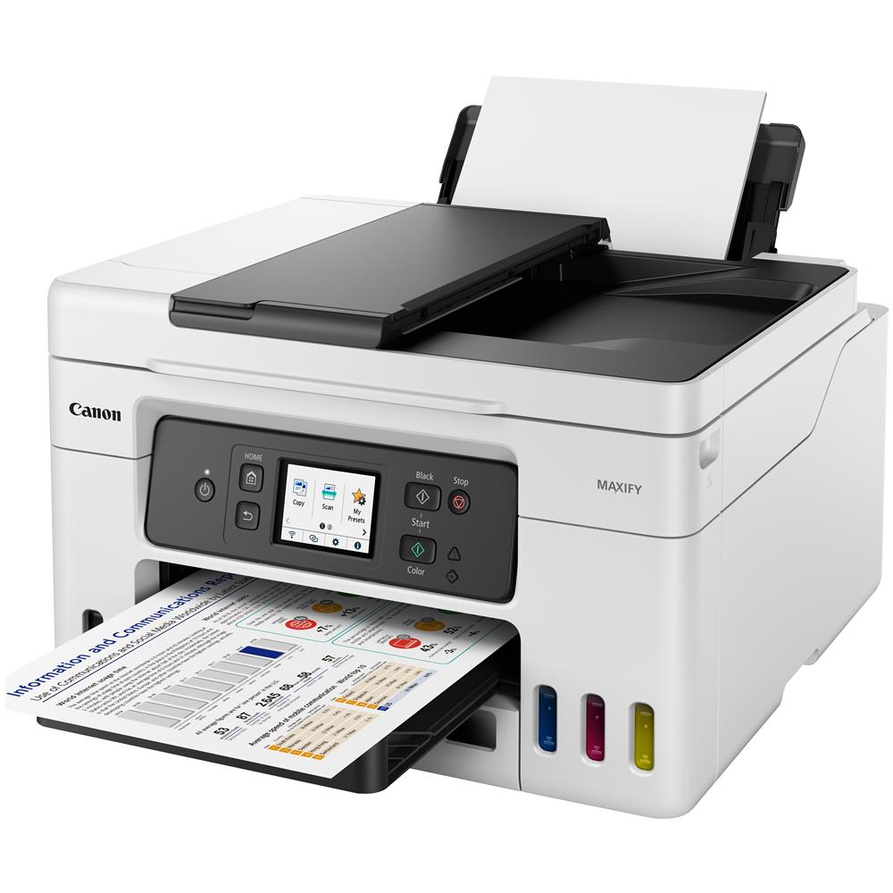 Stampante Multifunzione MegaTank MAXIFY GX4050 Inkjet a Colori Stampa Copia Scansione Fax A4 18 ppm (B /N) 13 ppm (a Colori) Wi-Fi / Ethernet / USB - Foto 2