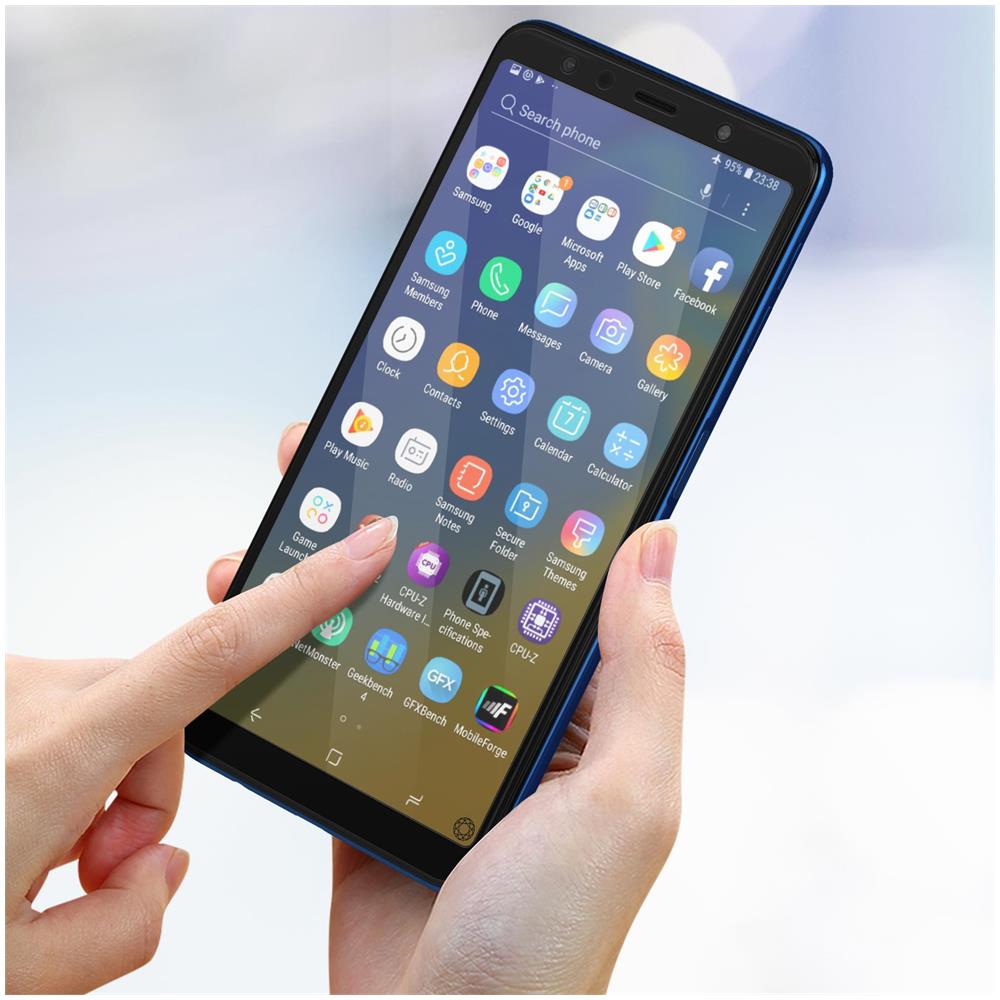 Salvadisplay Per Samsung Galaxy A7 2018 In Vetro 2.5d Su Misura, Nero - Foto 5