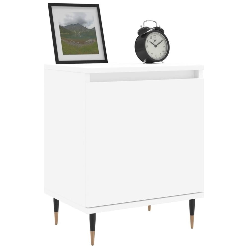 Comodini 2 Pz Bianchi 40x30x50 Cm In Legno Multistrato - Foto 2