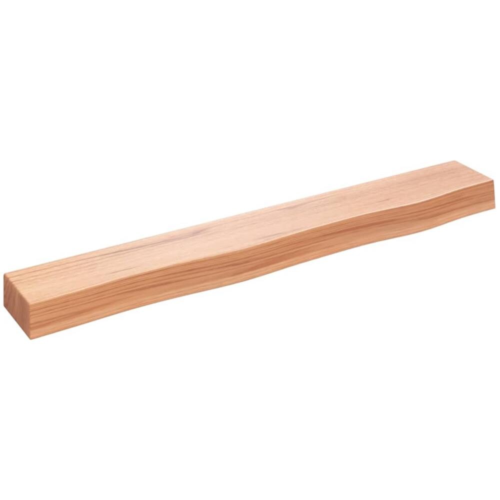 Ripiano Muro Marrone Chiaro 80x10x6 cm Massello Rovere Trattato - Foto 1