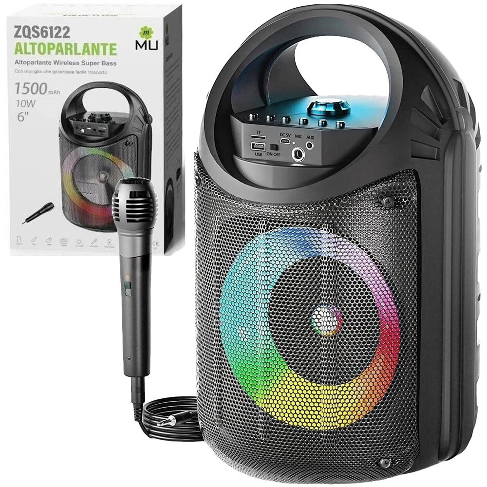 Cassa Karaoke Bluetooth Dj Party Speaker 10w Luci Led - Foto 4