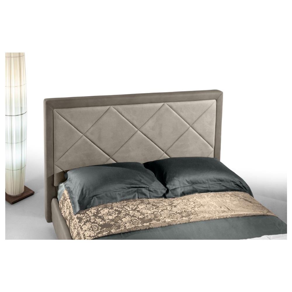 Letto Matrimoniale, Modello Miami, L'elemento Principale E La Lavorazione Della Testata Letto, Rete A Doghe 160x190 Cm, Tessuto Giroletto Sfoderabile, Made In Italy - Foto 2