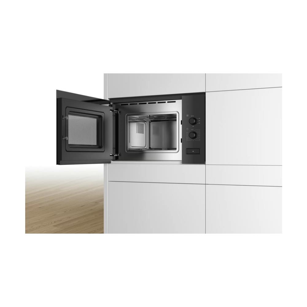 Forno Microonde da Incasso,BFL520MB0, Manopola, 20 L, 800 W, Funzione scongelamento, Colore Nero - Foto 2