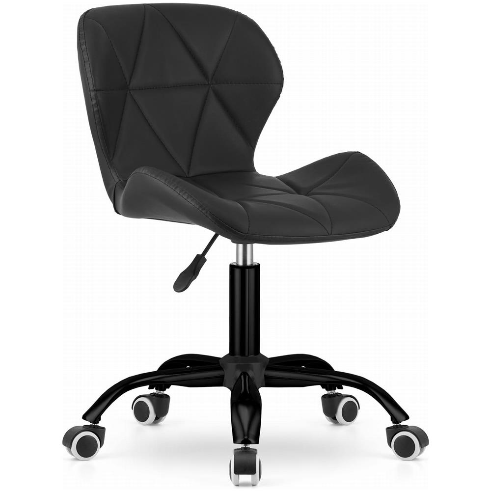 Sedia girevole in ecopelle nera Valora FETO | Seduta da ufficio moderna - Foto 1