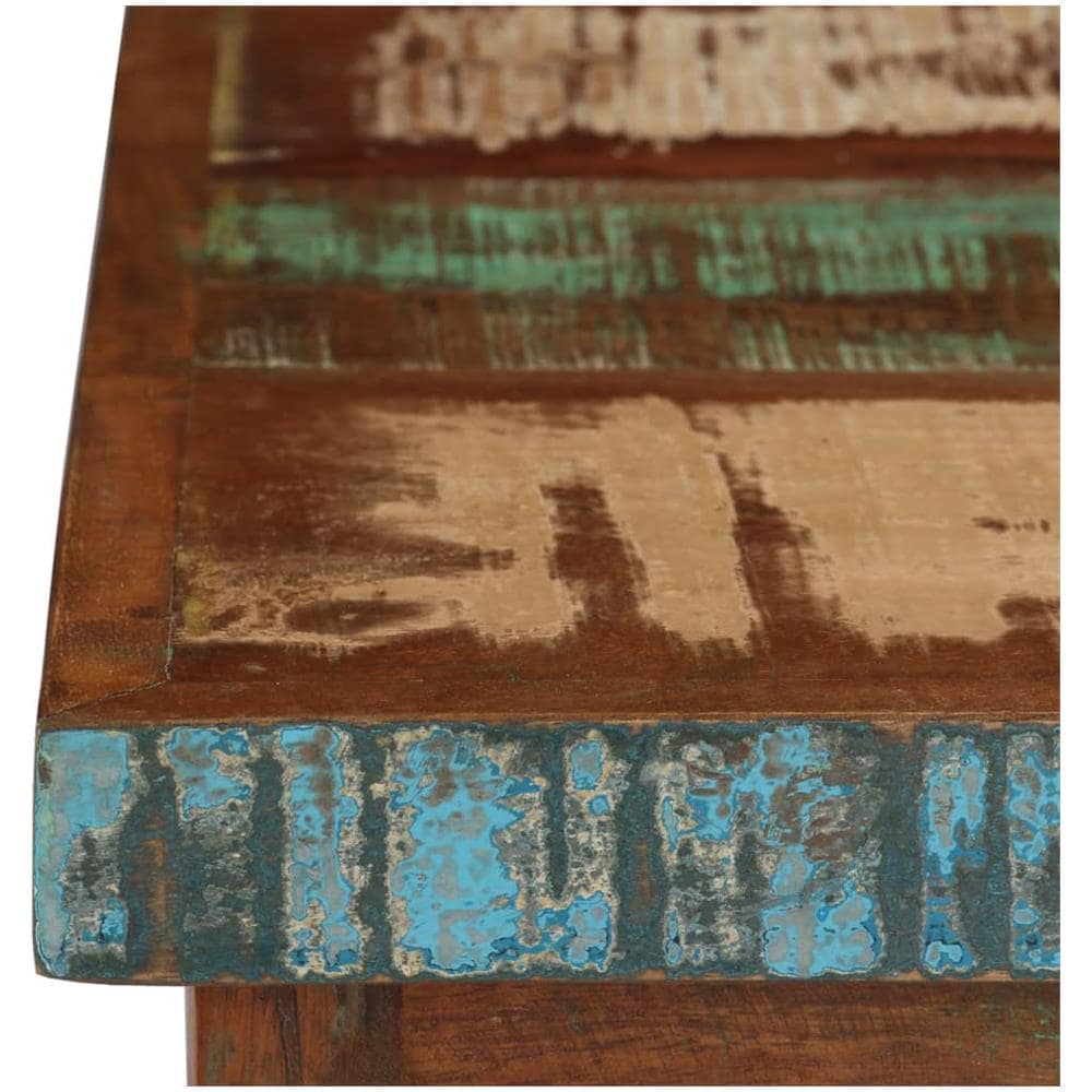 Scrivania A Colonna In Legno Massello Di Recupero 140x50x77 Cm - Foto 7