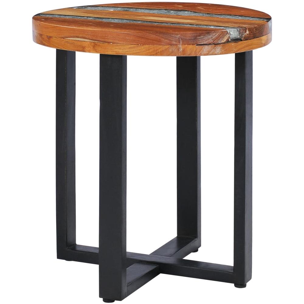 Tavolino Da Caffè 40x45 Cm Legno Massello Teak E Poliresina - Foto 13
