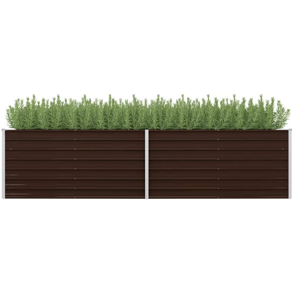 Fioriera Per Giardino Marrone 320x80x77 Cm In Acciaio Zincato - Foto 1