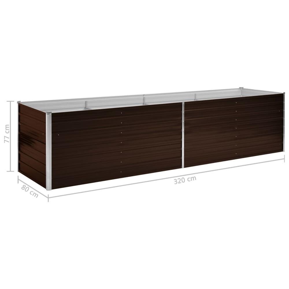 Fioriera Per Giardino Marrone 320x80x77 Cm In Acciaio Zincato - Foto 7