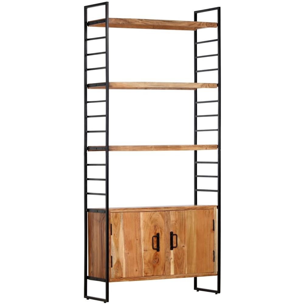 Libreria A 4 Livelli 80x30x180 Cm In Legno Massello Di Acacia - Foto 1