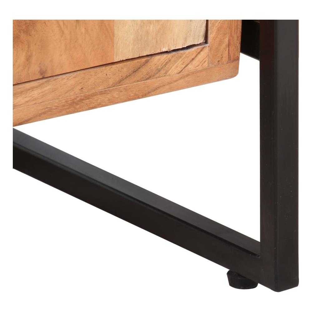 Libreria A 4 Livelli 80x30x180 Cm In Legno Massello Di Acacia - Foto 8