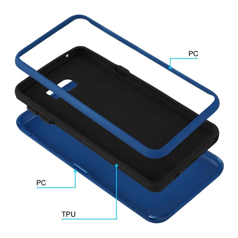 Custodia Compatibile Con Samsung Galaxy Note 5 In Blu Scuro - Coperchio Protettivo Ibrido Con Silicone Tpu All'interno E 2 Pezzi Di Plastica All'esterno - Foto 7