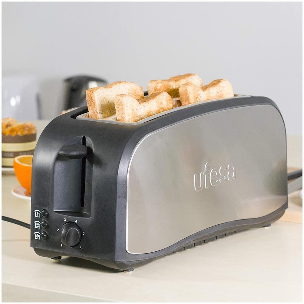 Tostapane TT7975 a 2 Fette Potenza 1400 W Colore Nero / Acciaio Inox - Foto 2