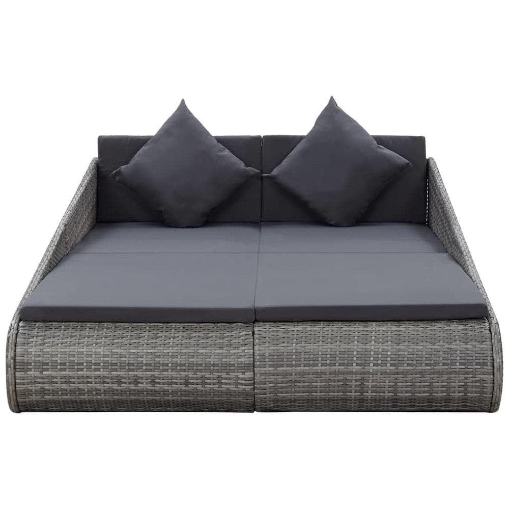 Tavolo da Balcone Grigio 60x60x40 cm in Polyrattan - Foto 2