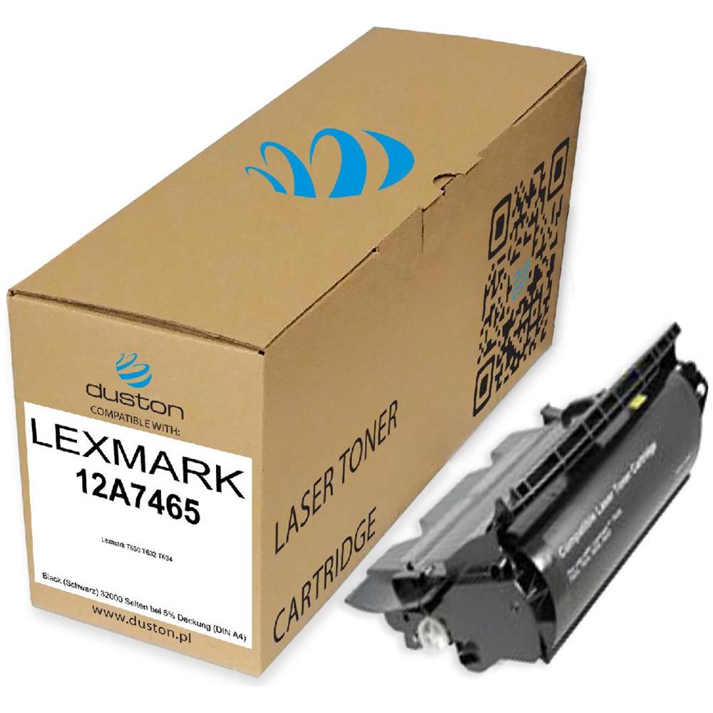 TONER COMPATIBILE - 12a7465 Negro Compatible Con Lexmark T630 T632 T634 - Foto 2