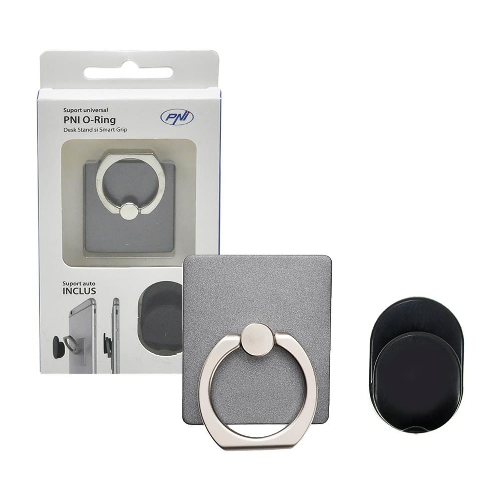 Supporto Universale O-ring, Supporto Da Tavolo E Smart Grip, Nero Chiaro, Supporto Automatico Incluso - Foto 1