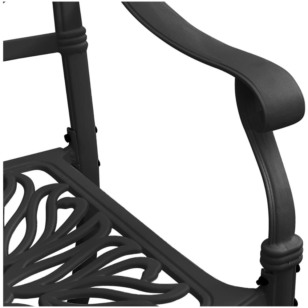 Set Da Bistrot 5 Pz In Alluminio Pressofuso Nero - Foto 7