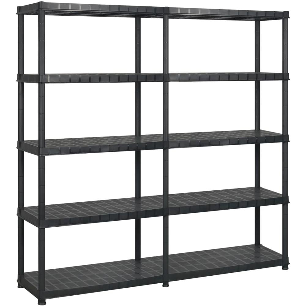 Scaffale A 5 Ripiani Nero 183x45,7x185 Cm In Plastica - Foto 1