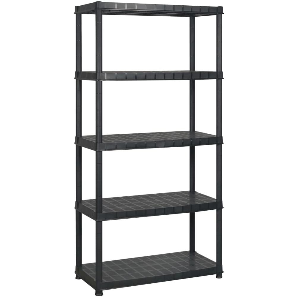 Scaffale A 5 Ripiani Nero 183x45,7x185 Cm In Plastica - Foto 2