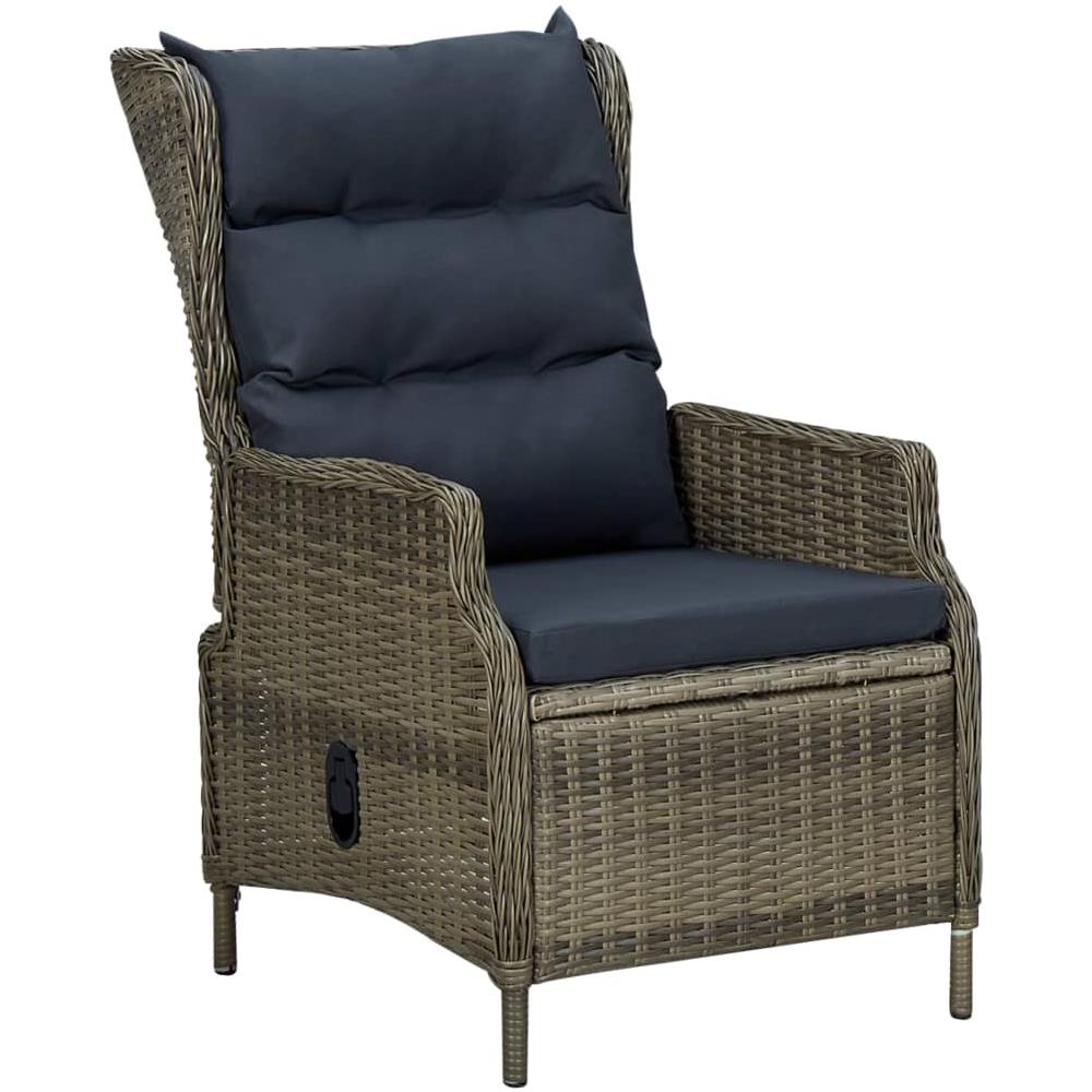 Set da Pranzo da Giardino 9 pz con Cuscini in Polyrattan Marrone - Foto 2