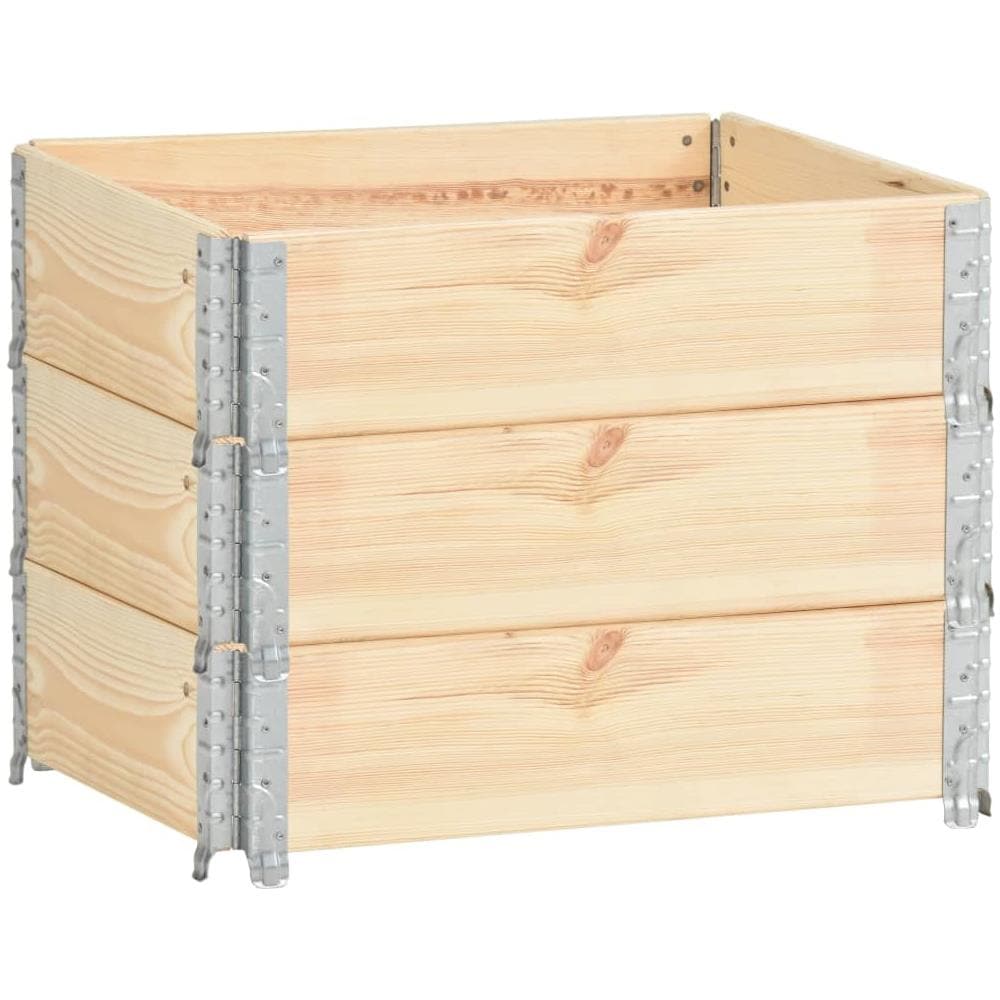Collari per Pallet 3 pz 60x80 cm in Legno Massello di Pino - Foto 1