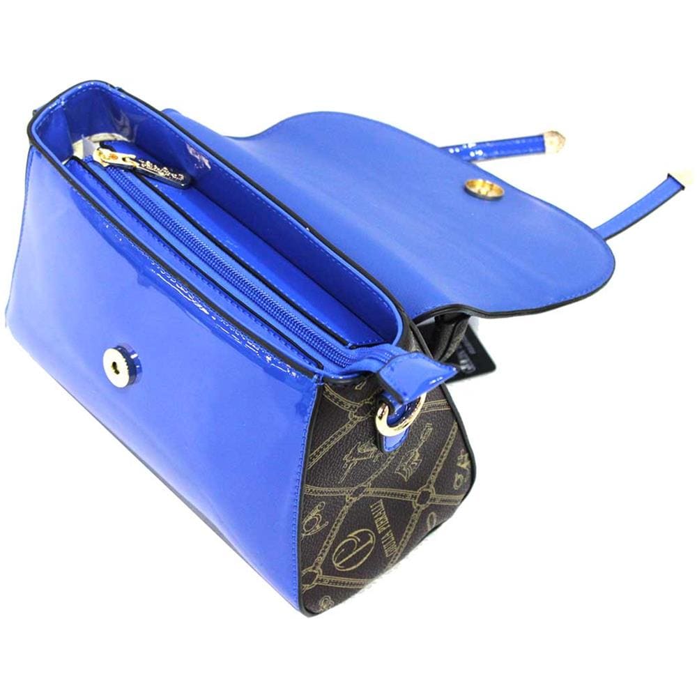 Borsa Donna A Mano Cartella Piccola Pattina In Sintetico Lucido Con Tracolla - Foto 2