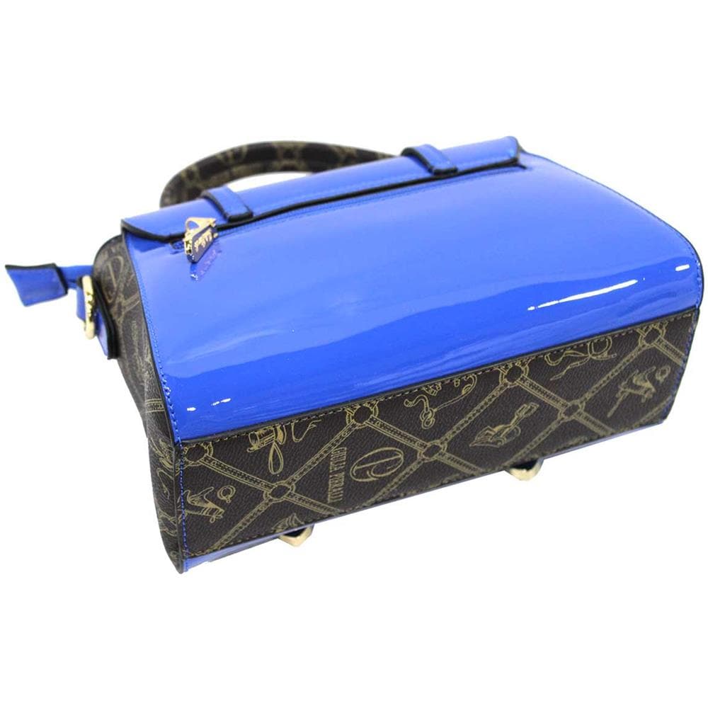 Borsa Donna A Mano Cartella Piccola Pattina In Sintetico Lucido Con Tracolla - Foto 4