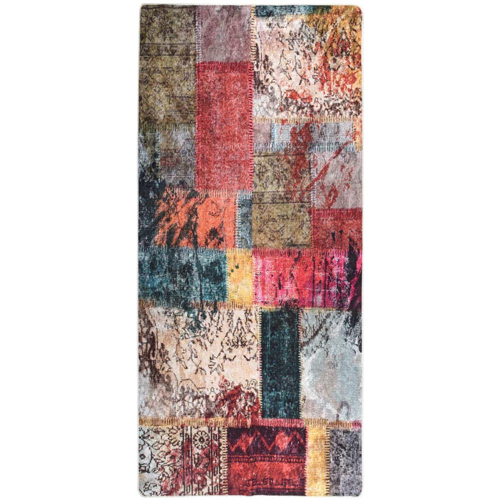 Tappeto Lavabile Patchwork 80x300 Cm Multicolore Antiscivolo - Foto 3