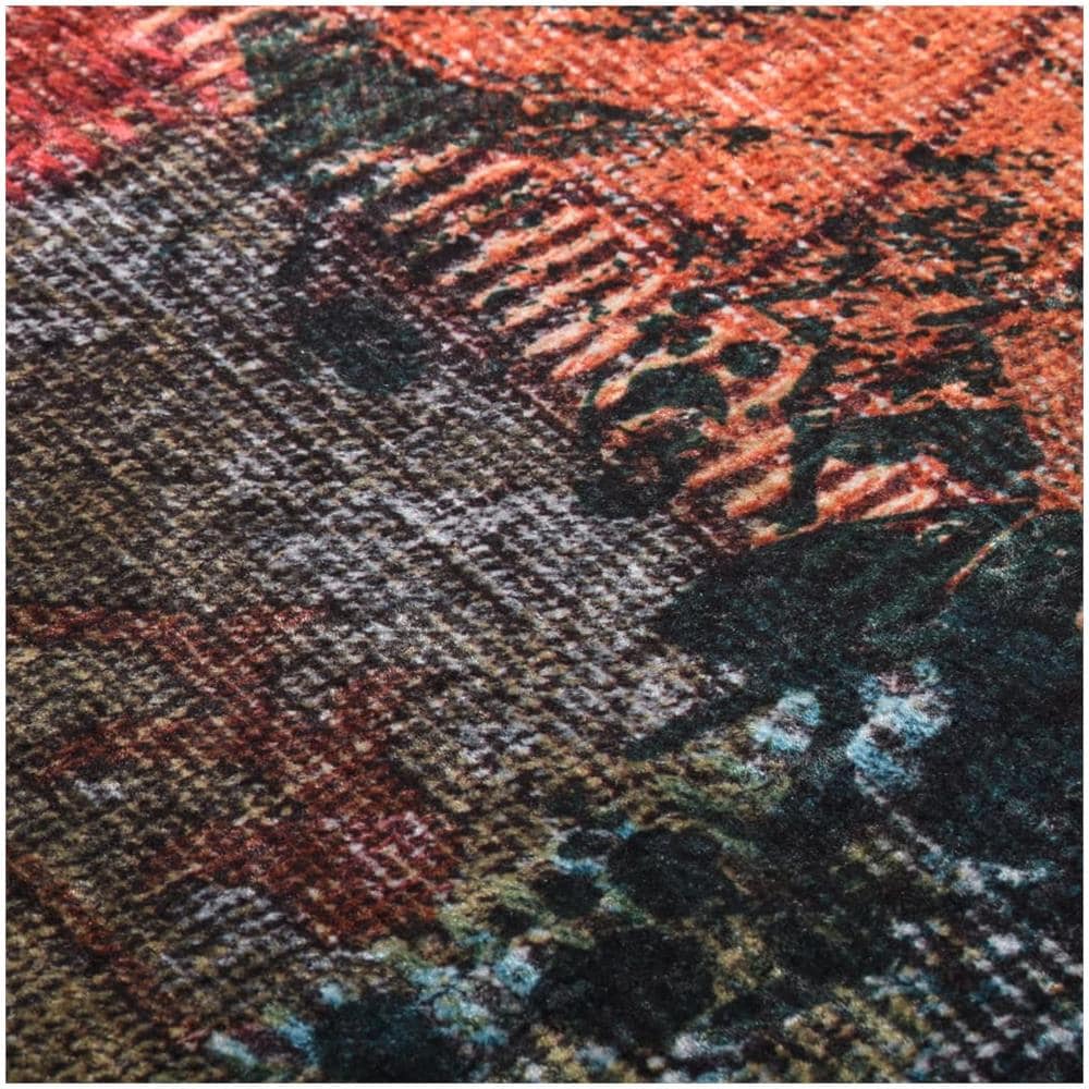 Tappeto Lavabile Patchwork 80x300 Cm Multicolore Antiscivolo - Foto 1