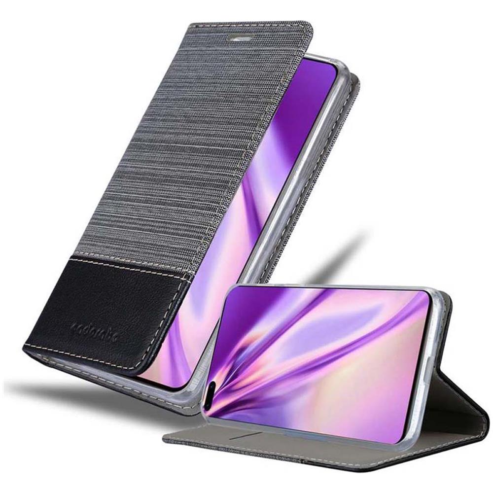 Custodia Compatibile Con Huawei P40 In Grigio Nero - Coperchio Protettiva Con Chiusura Magnetica, Funzione Stand E Tasca Per Le Carte - Foto 1
