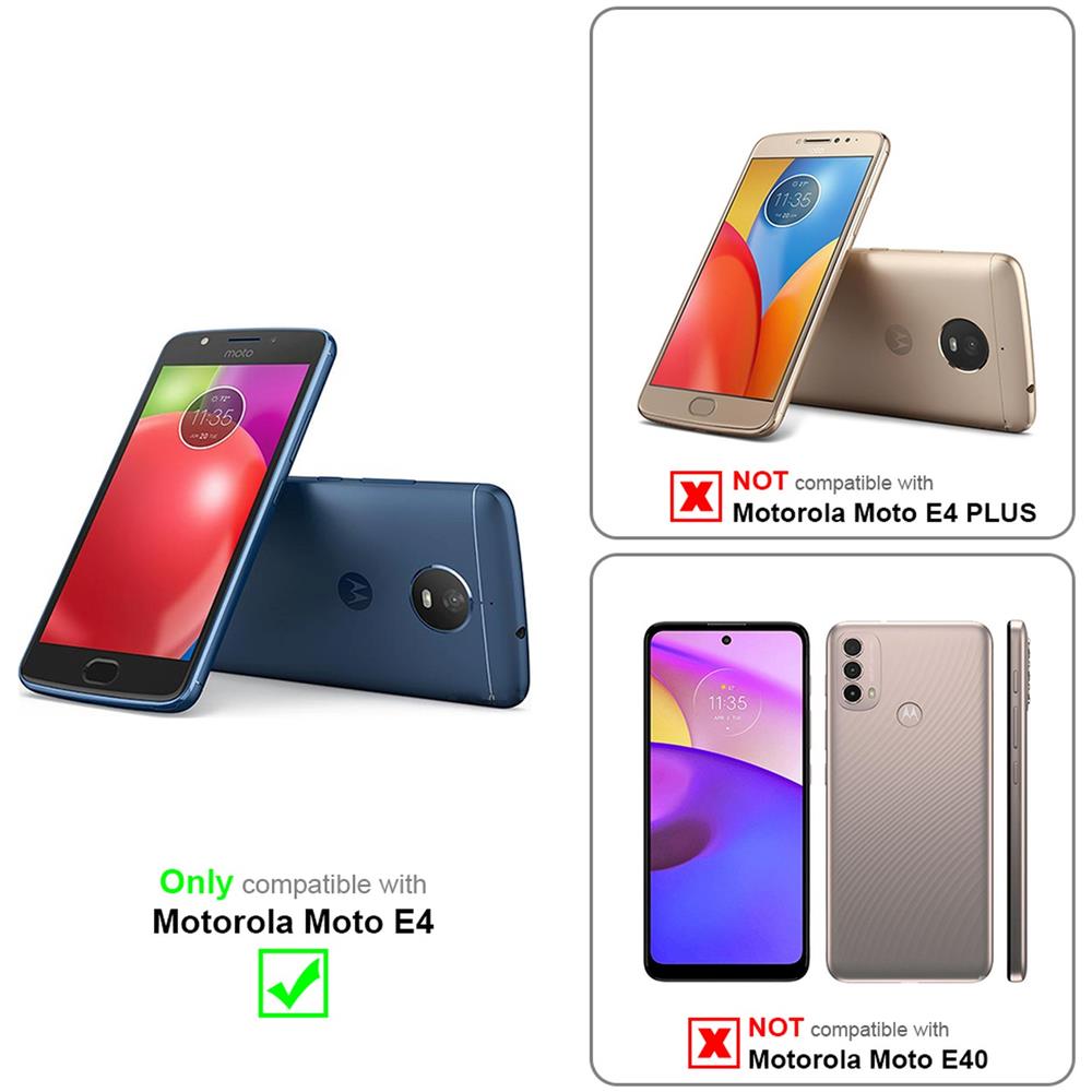 3x Pellicola Armatura A Schermo Intero Compatibile Con Motorola Moto E4 In Trasparente Con Nero - 3x Vetro Temperato (tempered) Di Protezione Del Display In Durezza 9h Con 3d Touch - Foto 2