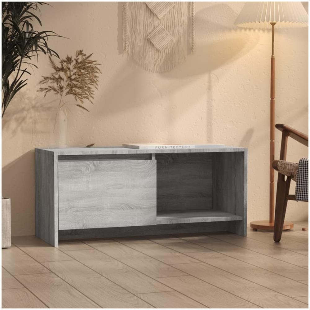 Mobile Porta TV Grigio Sonoma 90x35x40 cm in Truciolato - Foto 1