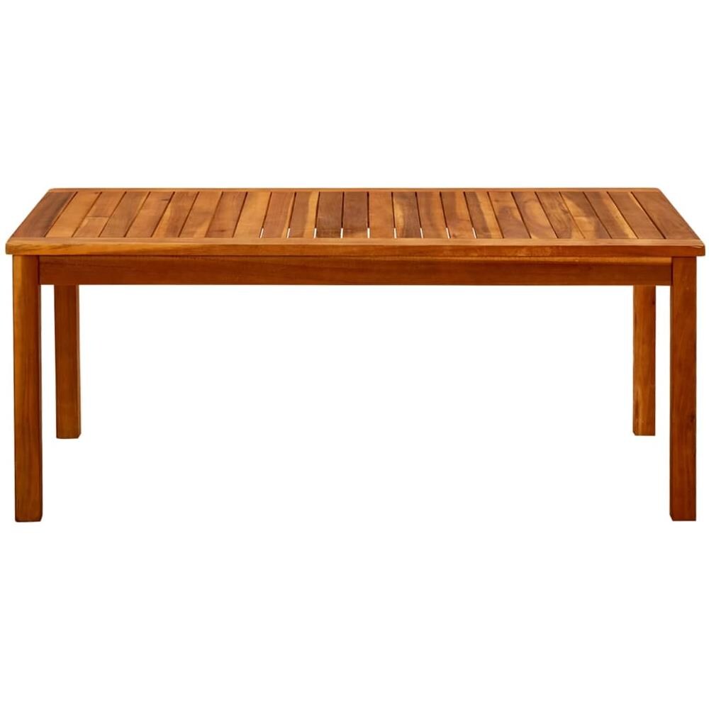Tavolino Da Giardino 110x60x45 Cm In Legno Massello Di Acacia - Foto 2