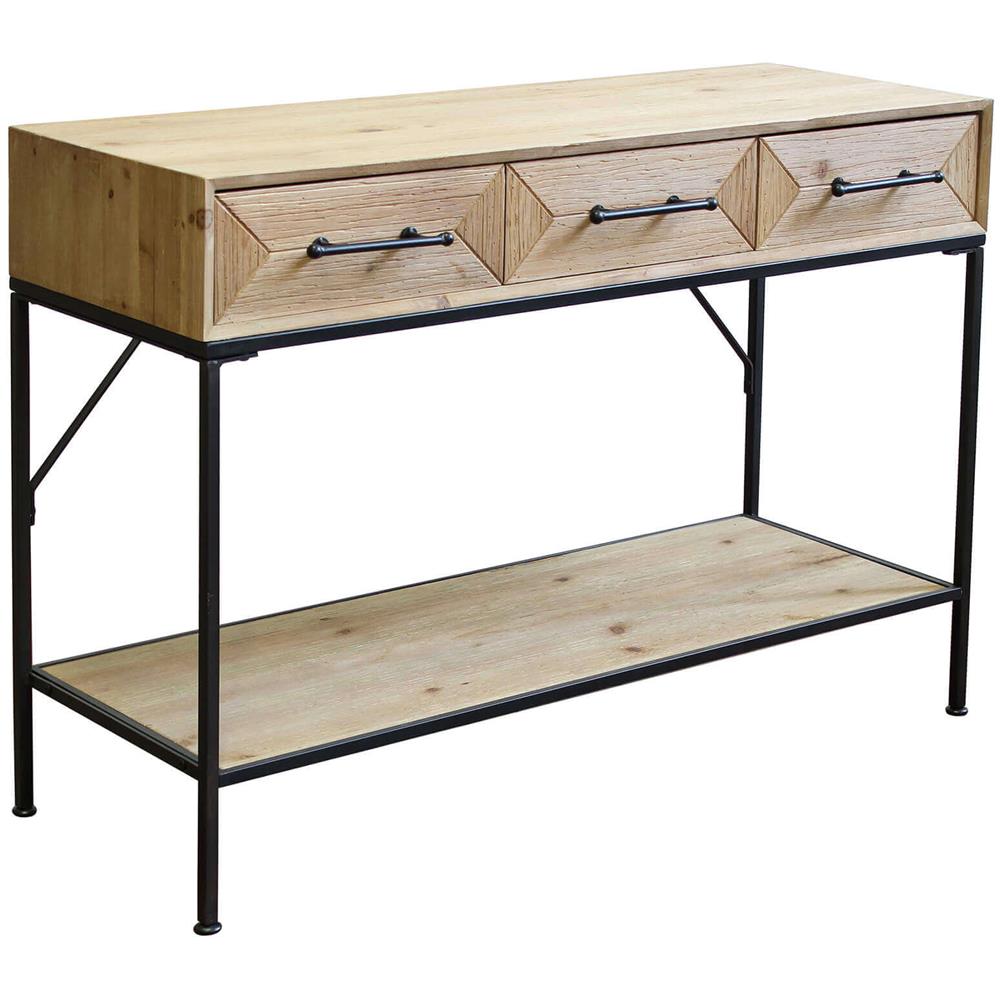 Consolle Per Ingresso In Legno 106 X 76 Di Design Moderno Industrial Cm 110,50 X 40 X 76 H - Foto 1