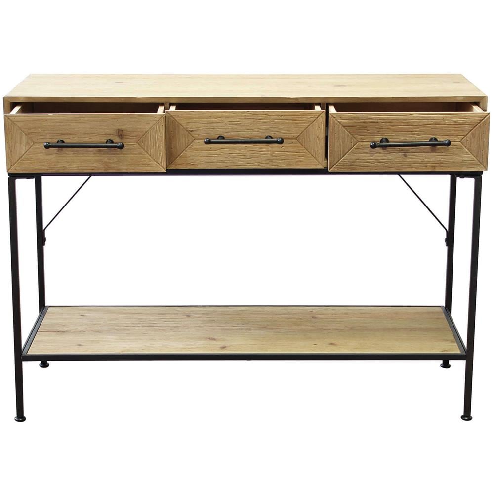 Consolle Per Ingresso In Legno 106 X 76 Di Design Moderno Industrial Cm 110,50 X 40 X 76 H - Foto 2