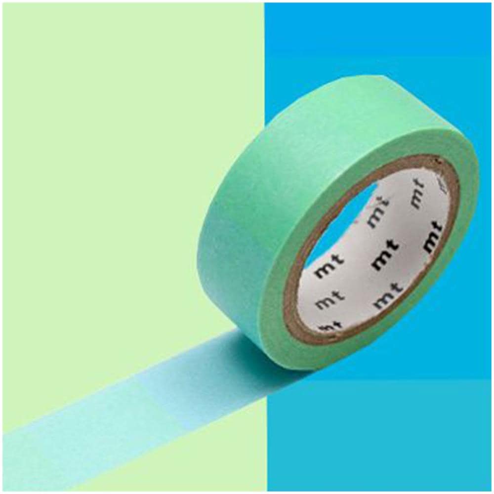 Nastro Adesivo Decorativo Verde Fluo E Blu Sfumato - 1,5 Cm X 7 M - Foto 1