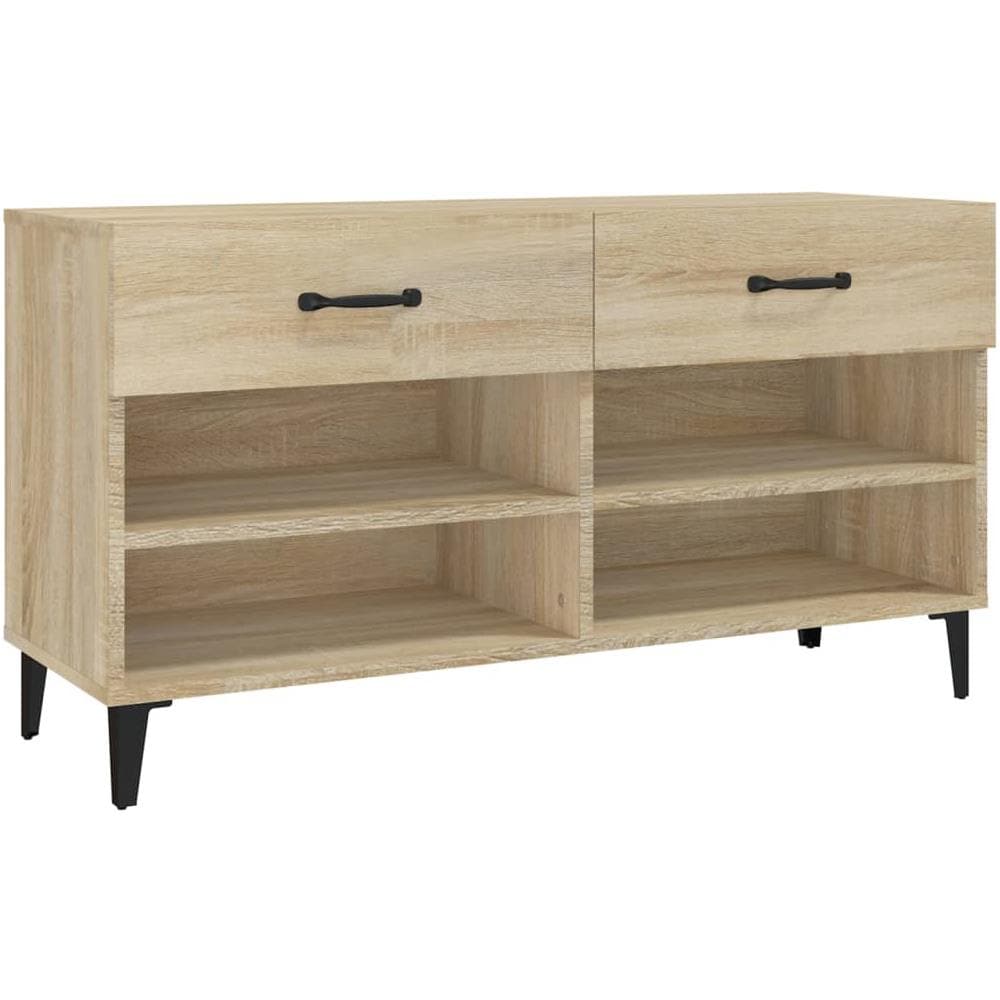 Scarpiera Rovere Sonoma 102x35x55 Cm In Legno Multistrato - Foto 2