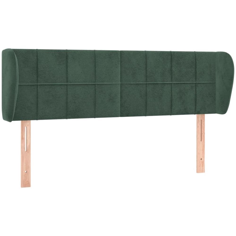 Testiera Ad Orecchio Verde Scuro 147x23x78/88 Cm In Velluto - Foto 2