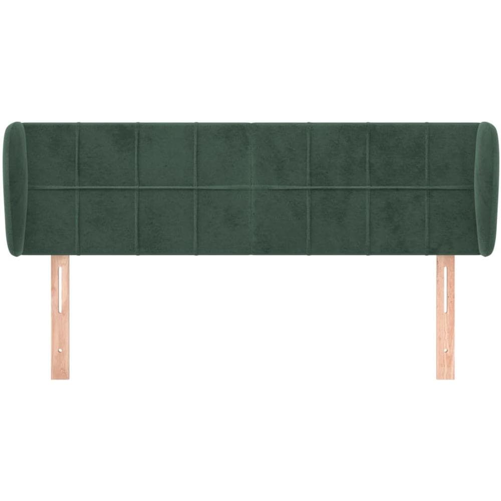 Testiera Ad Orecchio Verde Scuro 147x23x78/88 Cm In Velluto - Foto 3